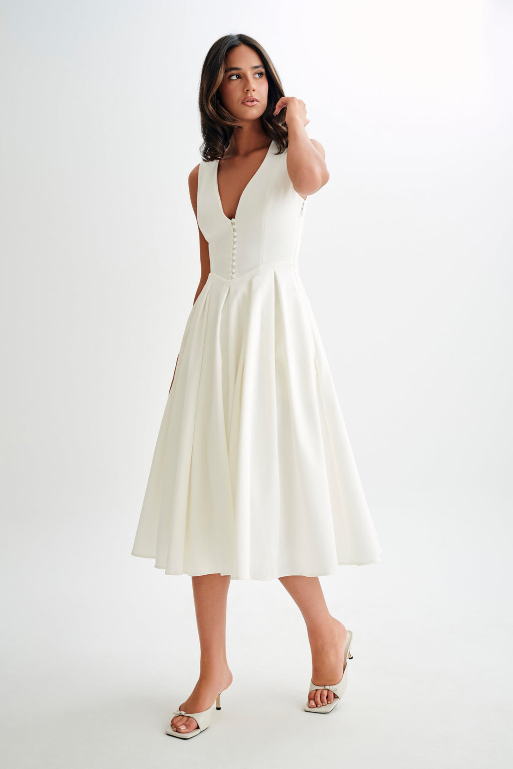 CHRISTINE | Ärmelloses Midikleid