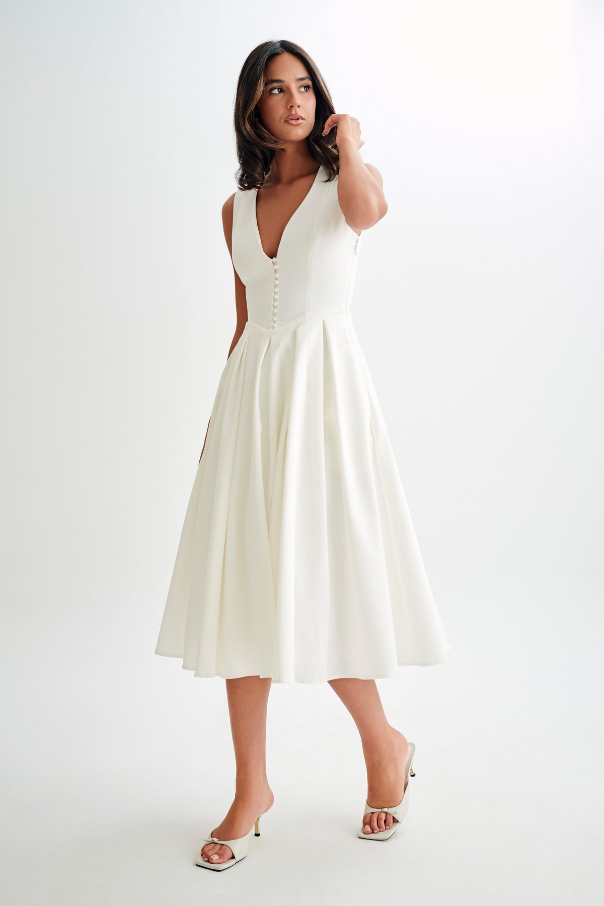 CHRISTINE | Ärmelloses Midikleid