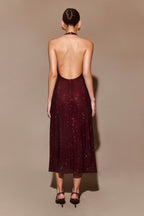 MEGAN | Pailletten-Halterkleid