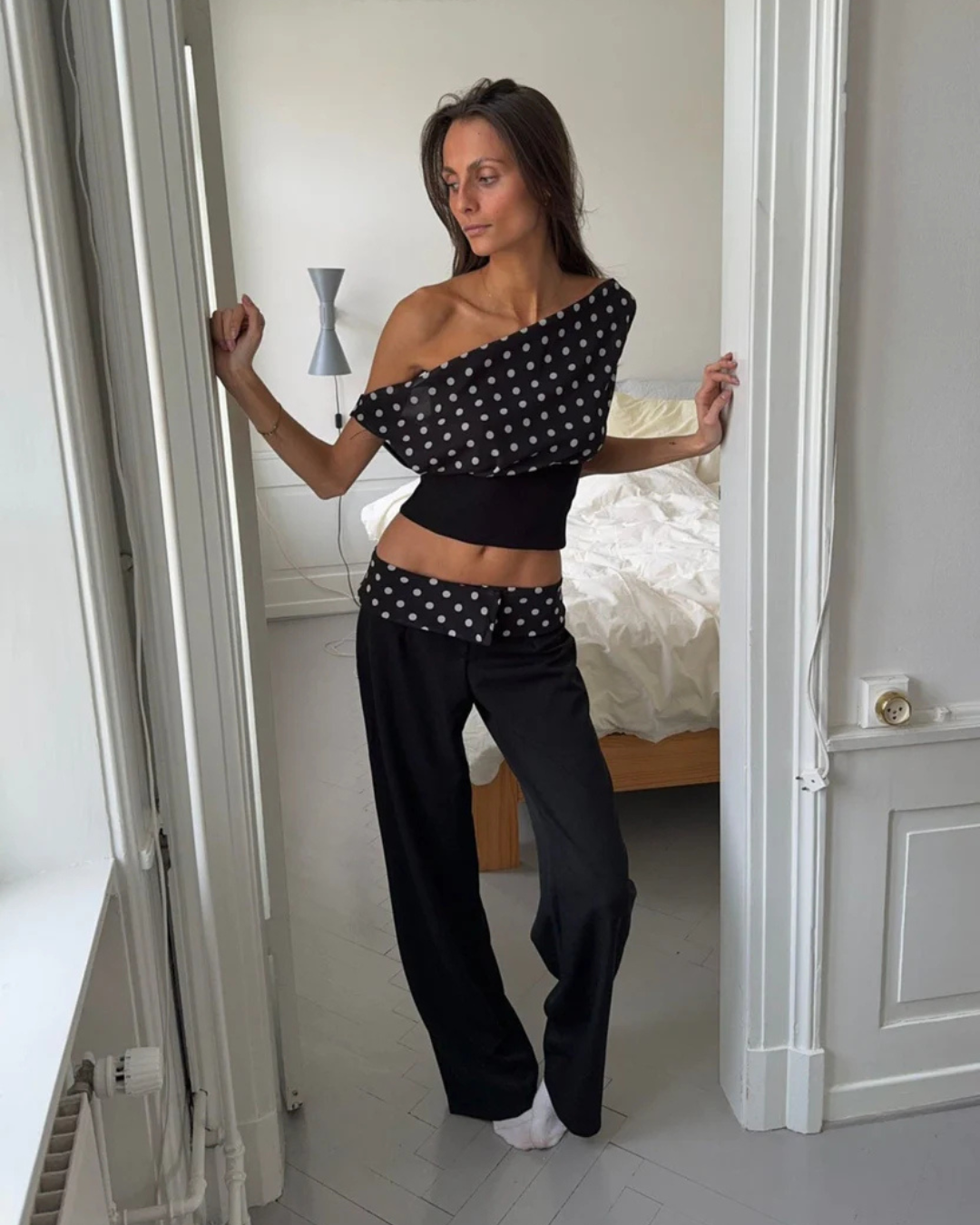 ZOE | Polka Top & Hose Set