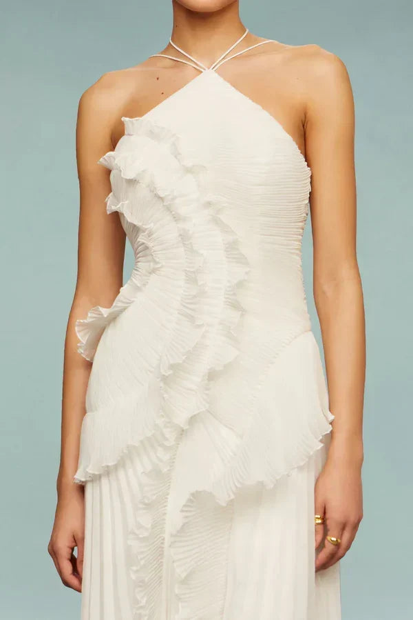 LIYANA | Spiral-Rüschenkleid