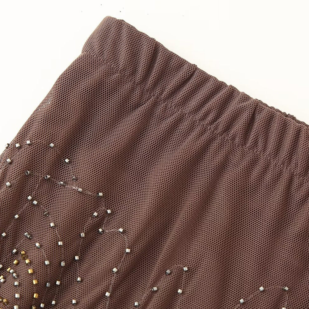 LEONIE | Braune Paillettenhose