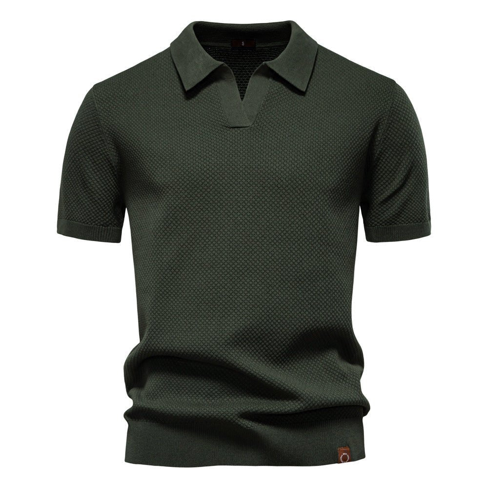 August | Casual strukturiertes Polo-shirt