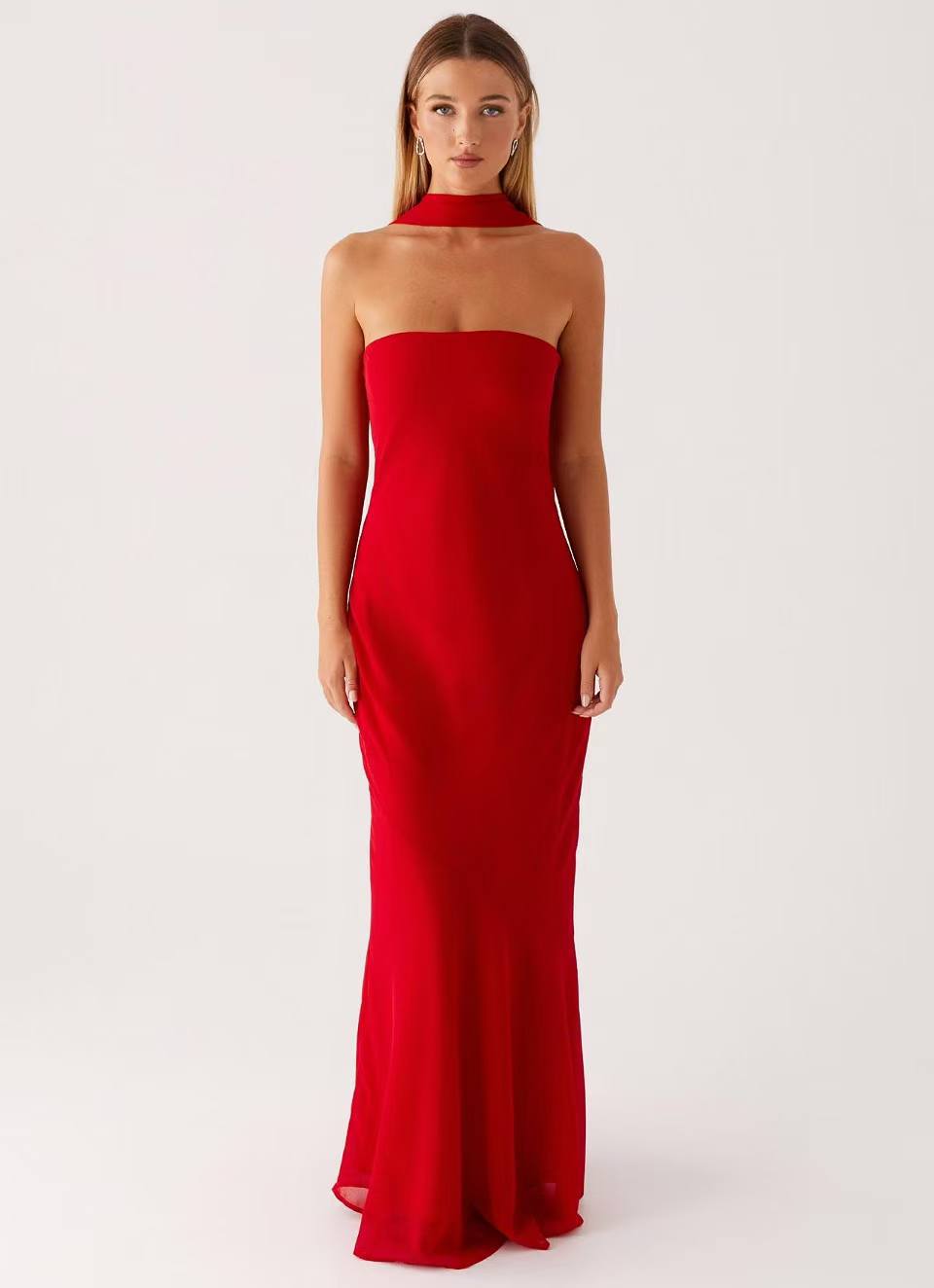 CHARLOTTE | Chiffon-Maxikleid