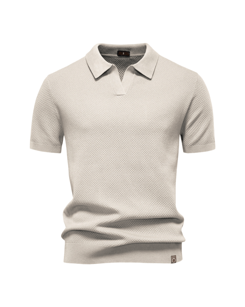 August | Casual strukturiertes Polo-shirt