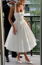 TESSA | Vintage-inspiriertes Halter Midi Kleid