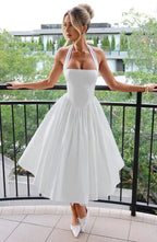 TESSA | Vintage-inspiriertes Halter Midi Kleid