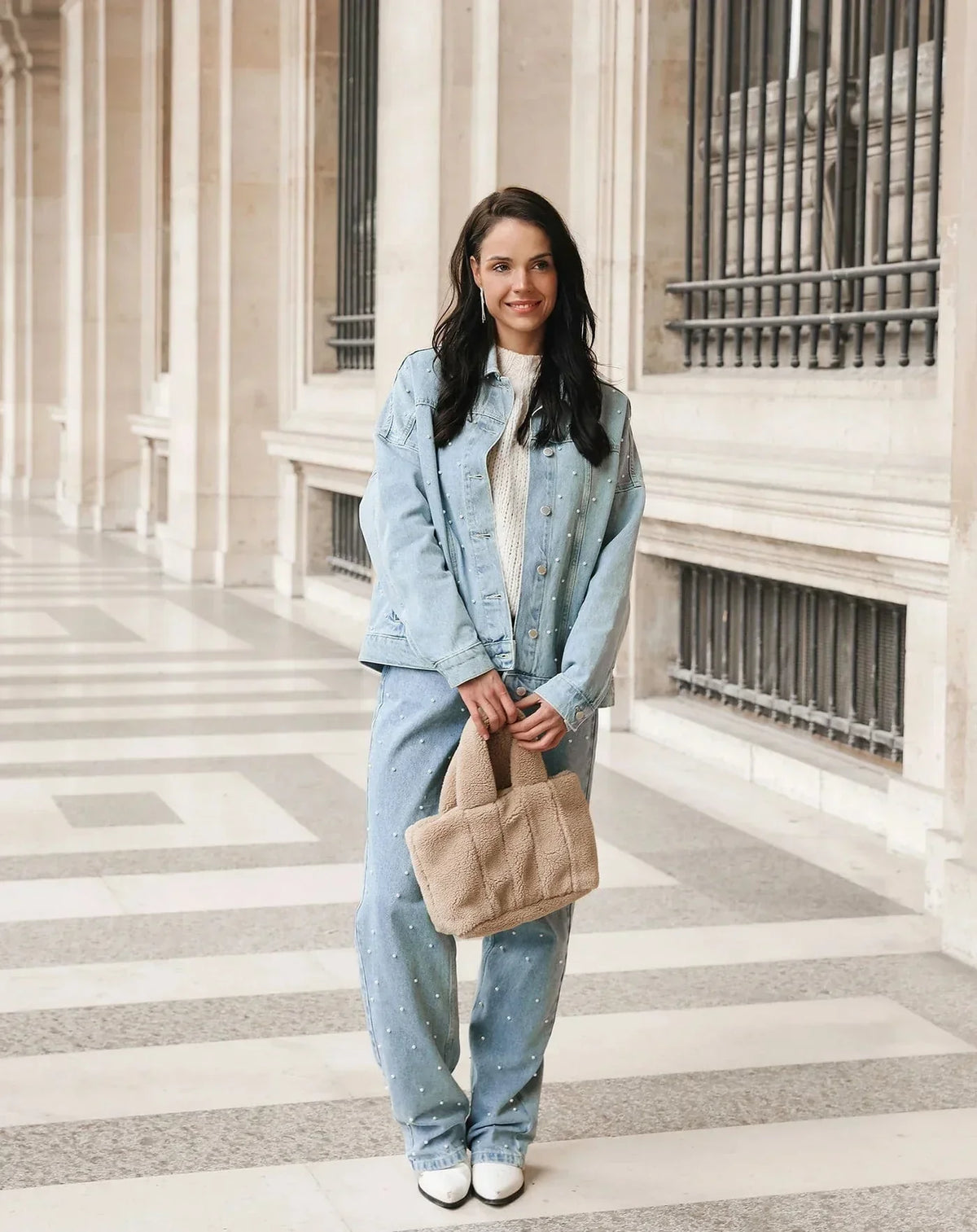 MIKA - Glitzernde Denim Jeans