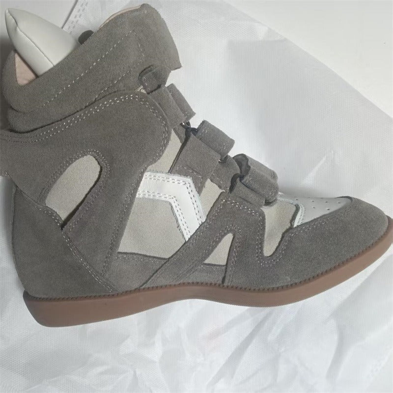 ISA | Schlanke Keilsneakers aus Leder