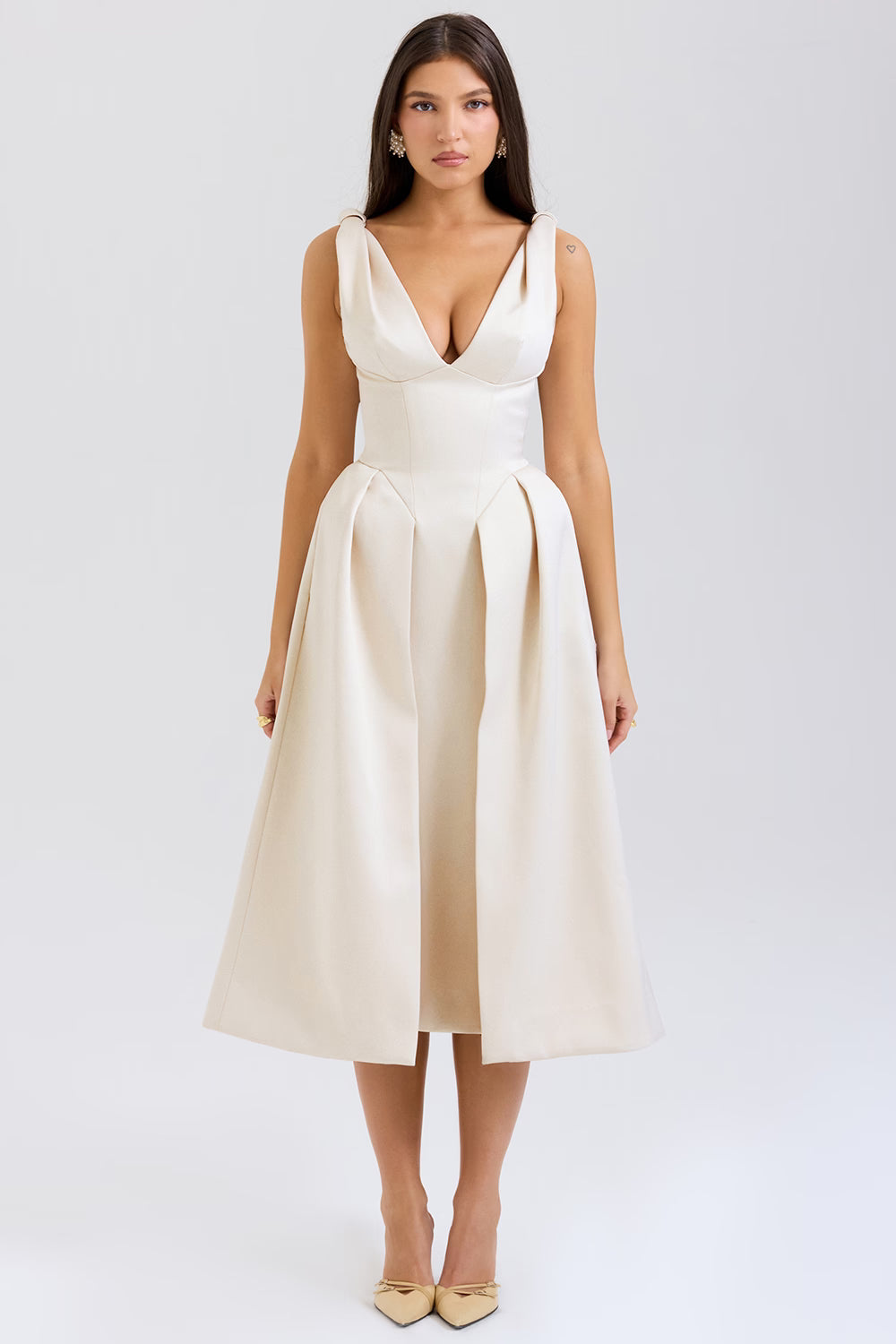 PAMMY | Satin Midikleid