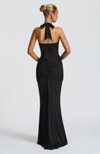 SASHA | Maxikleid mit Tiefem Ausschnitt